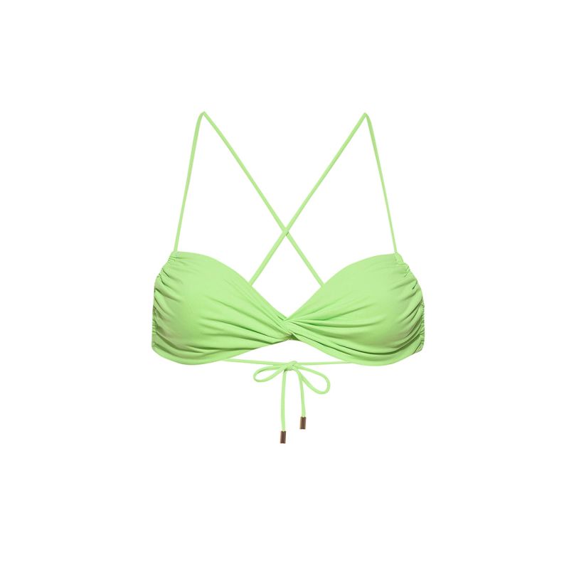 Limon Twist Bandeau Bikini Top Kamari Swim Wolf Badger