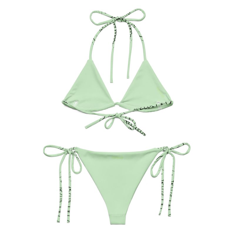 Medusa S Sea Medallion Recycled Mint Green String Bikini Formula S7