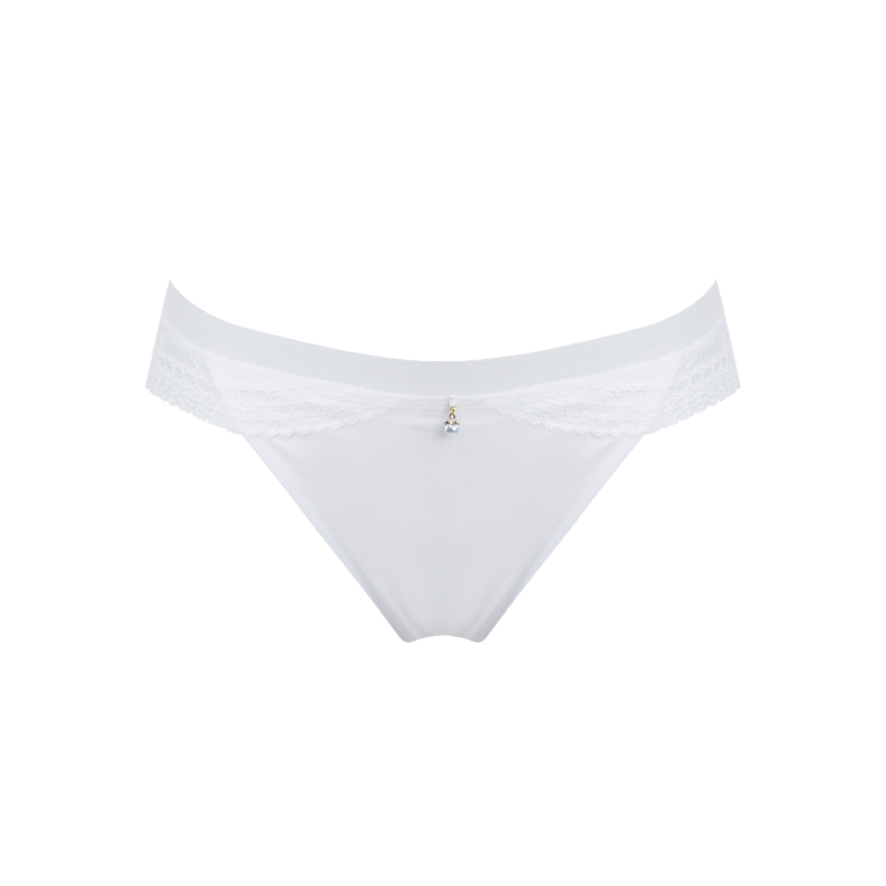 Angelina Thong Ivory Bonbon Lingerie Wolf Badger