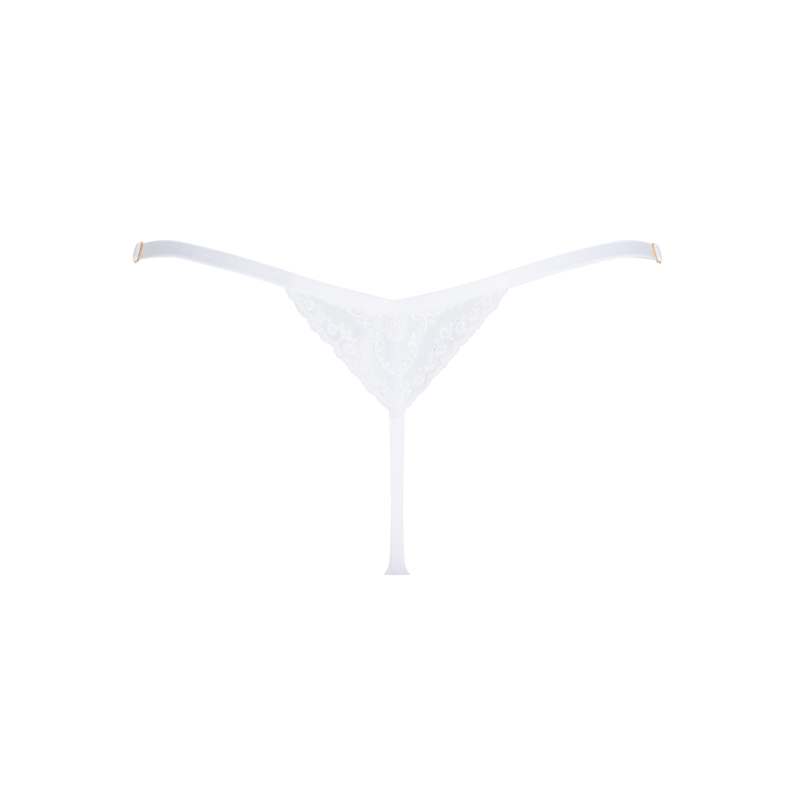 Shades White Ouvert G String Bonbon Lingerie Wolf Badger