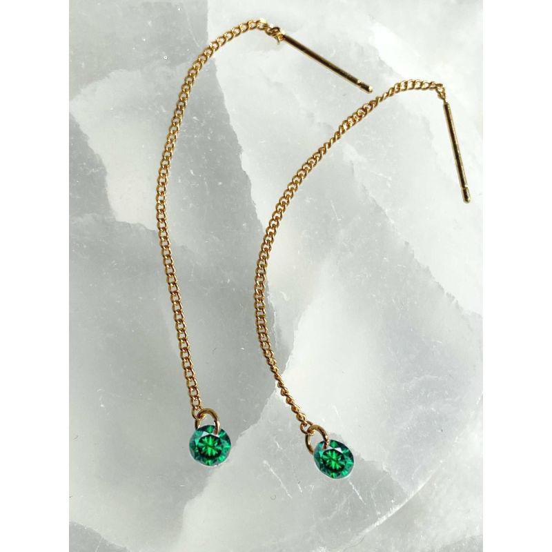 Rising Star Naked Emerald Solitaire Necklace Lily Flo Jewelry Wolf Badger