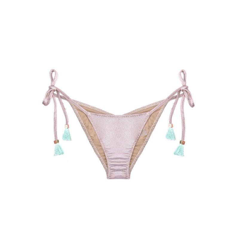 Rose Gold Metallic Bikini Bottom Gisele Deessa Ibiza Wolf Badger