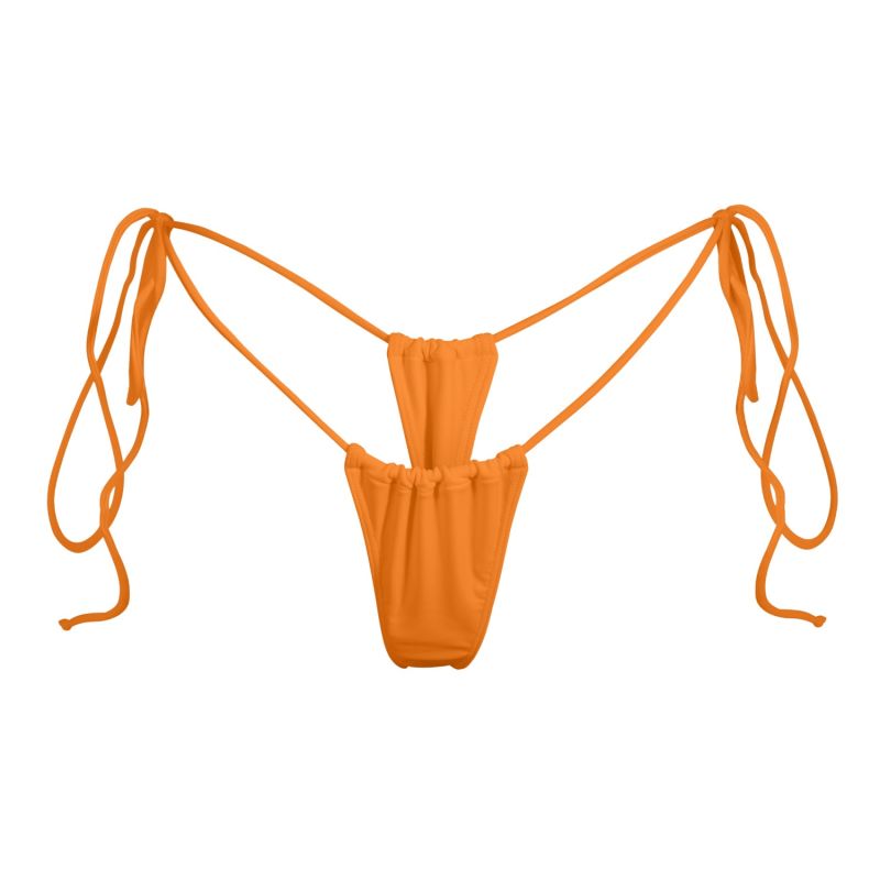 Sanctuary Tassel Thong Bikini Bottom Mexican Sunset Orange Minimale