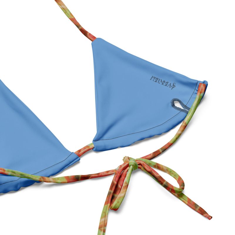 Sea Flower Print Recycled String Bikini Formula S Wolf Badger