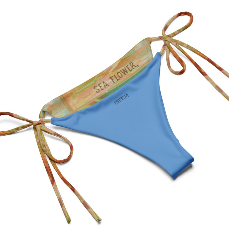 Sea Flower Print Recycled String Bikini Formula S7 Wolf Badger