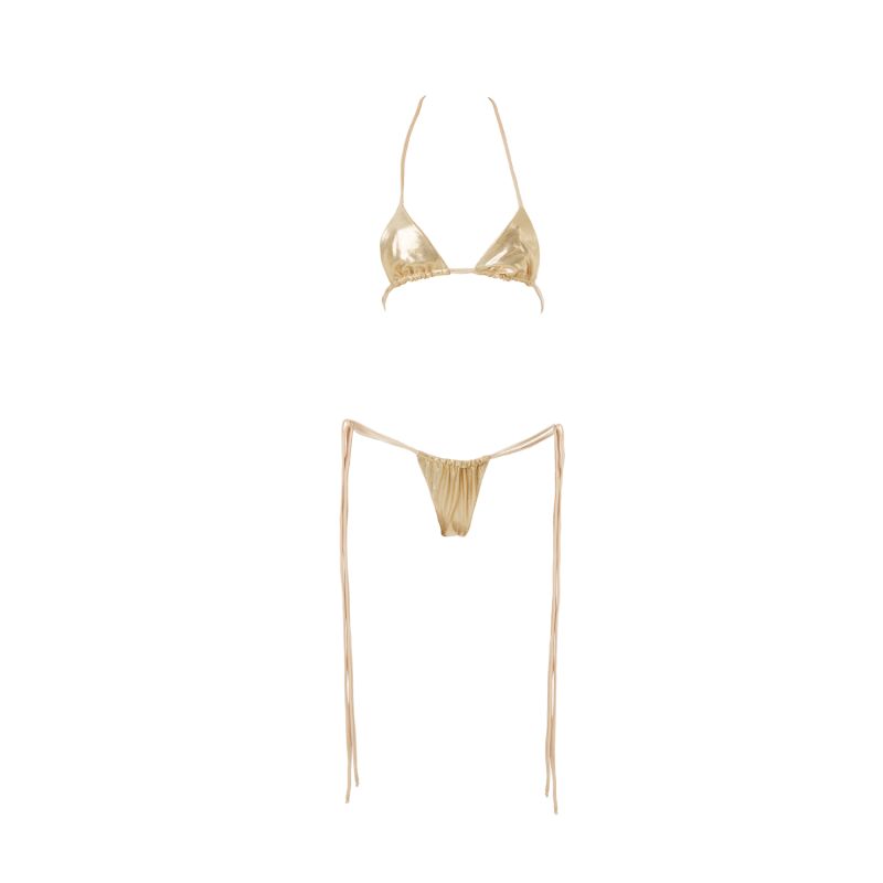 Siren Ibiza Reversible Bikini Gold Top Siren Swimwear Wolf Badger