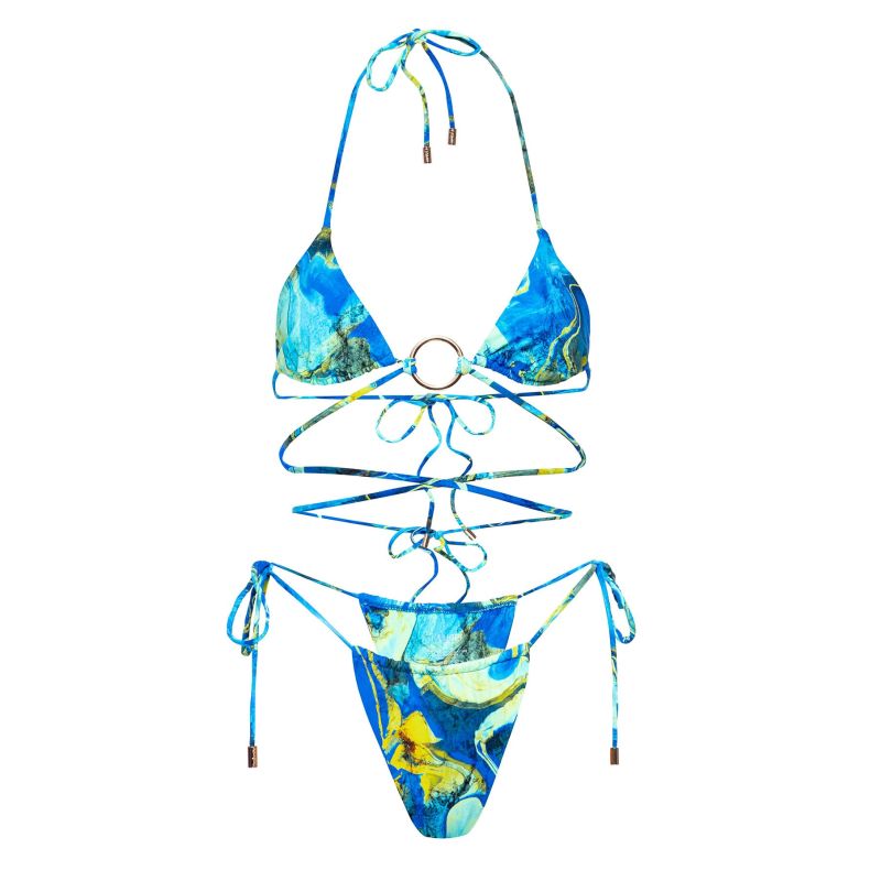 Skye String Tie Bikini Bottom Kamari Swim Wolf Badger