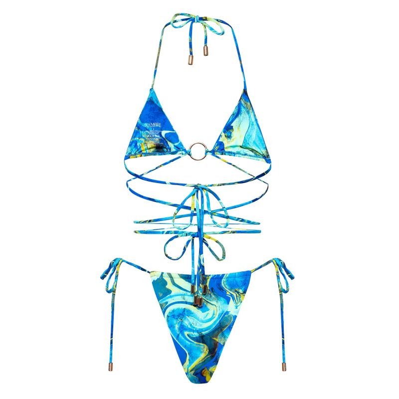 Skye String Tie Bikini Bottom Kamari Swim Wolf Badger