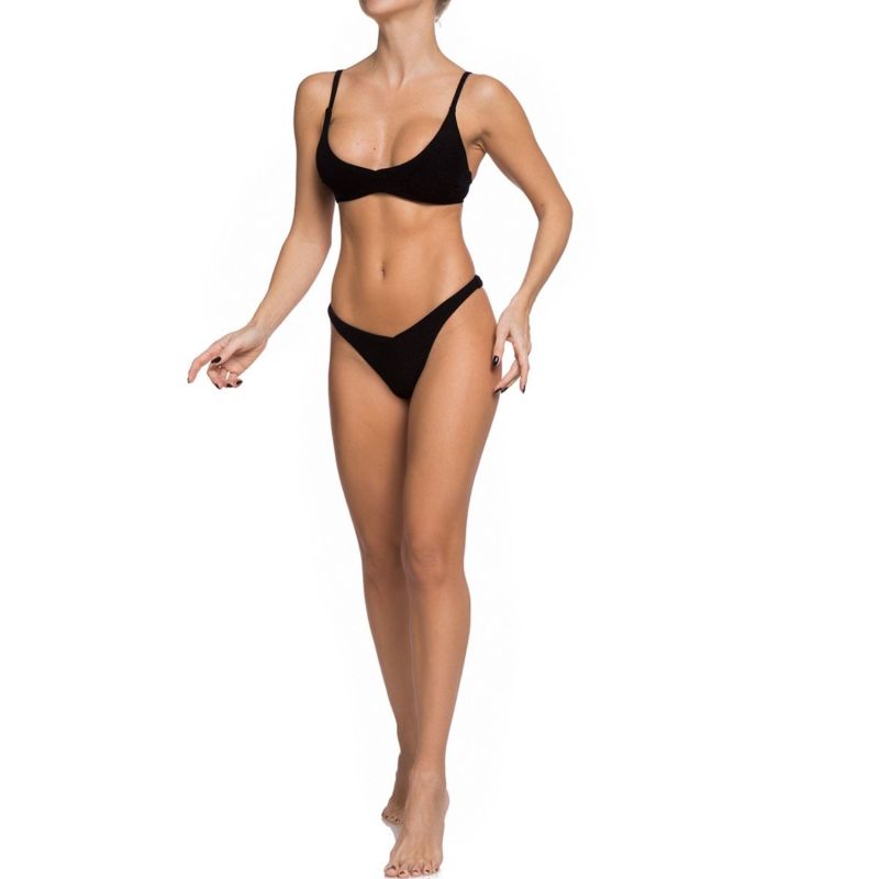 Melissa Skinny Crop Top And V Front High Leg Hipster Bikini Set