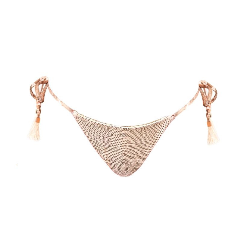 Vanilla Gold Metallic Bikini Bottom Gisele Madagascar Deessa Ibiza Wolf Badger