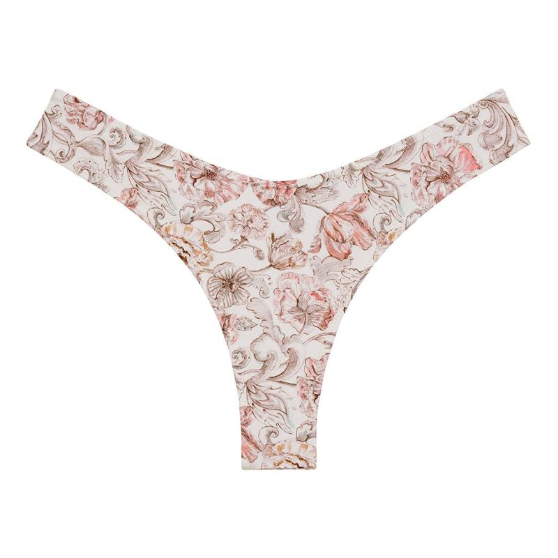 Venecia Floral Added Coverage Lulu Zig Zag Stitch Bikini Bottom