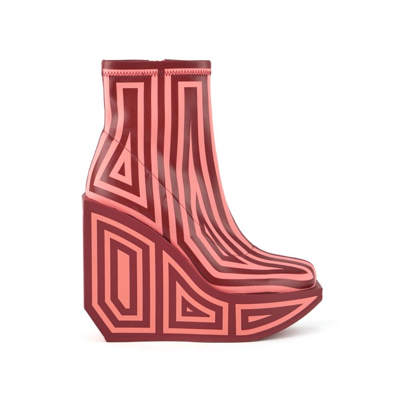 Wa Bootie Hi Cranberry Mix United Nude Wolf Badger