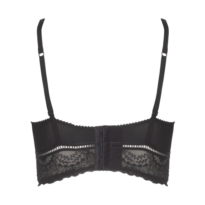 Mara Wide Lace Push Up Bra BonBon Lingerie Wolf Badger