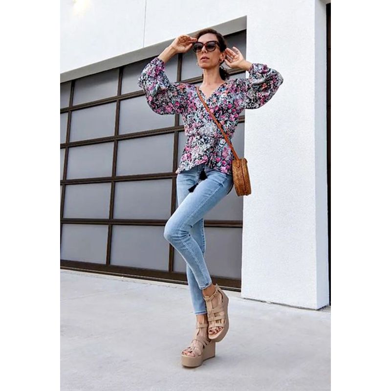 Windrush Nude Cage Wedge Leather Sandal Rag Co Wolf Badger