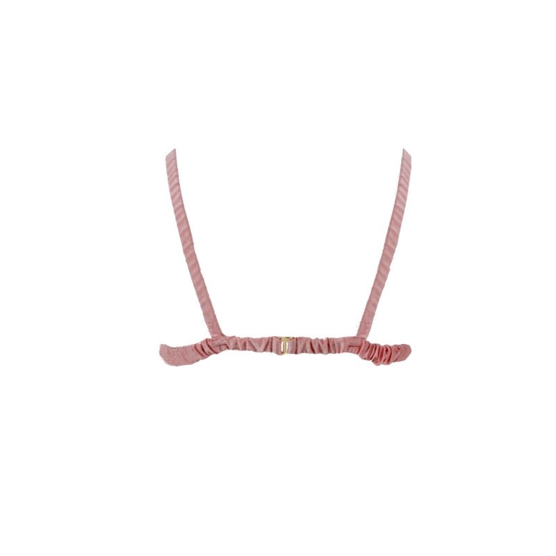 Yasmin Triangle Bikini Top In Pink Musk Decolet The Label Wolf Badger