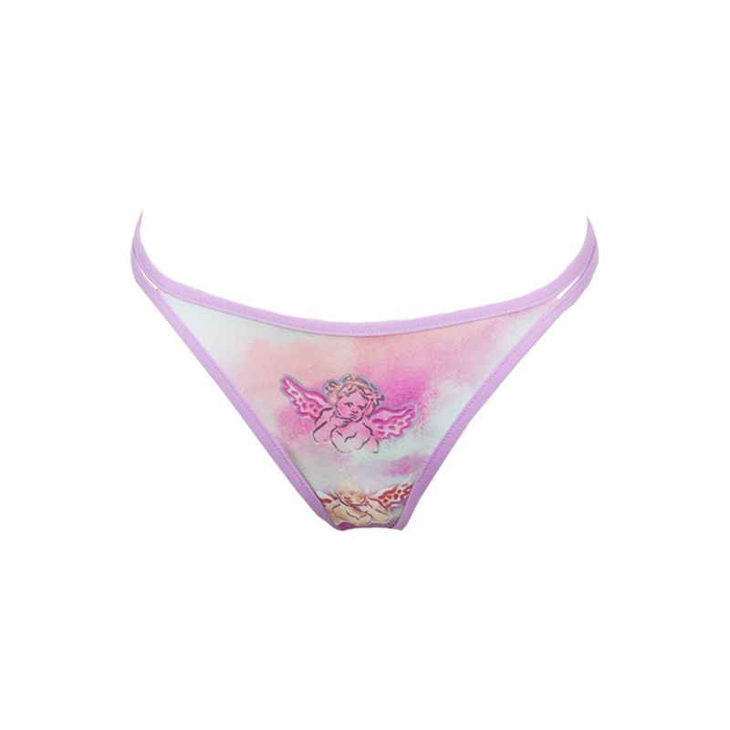 Aulala X Fuchsia Paradise Bikini Bottom Pink Purple Aulala
