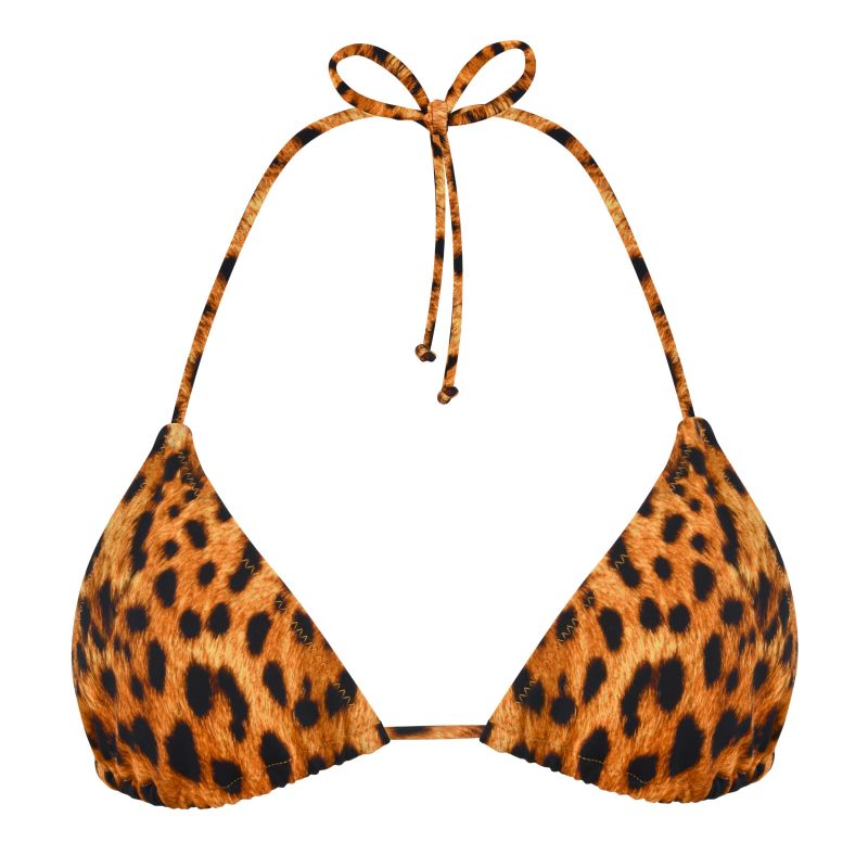 Zanzibar Leopard String Tie Bikini Top Daughters Of The Sun Swim