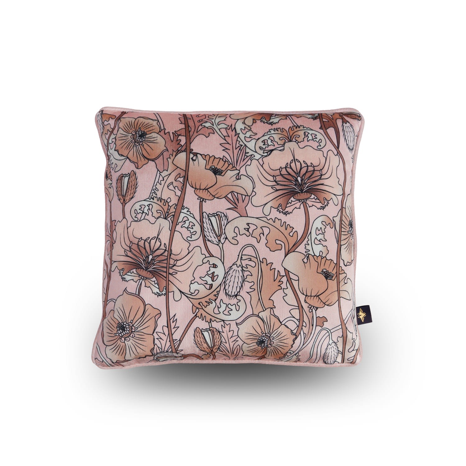 Pink / Purple Opium Blush Summer Velvet Cushion- Small The Curious Department