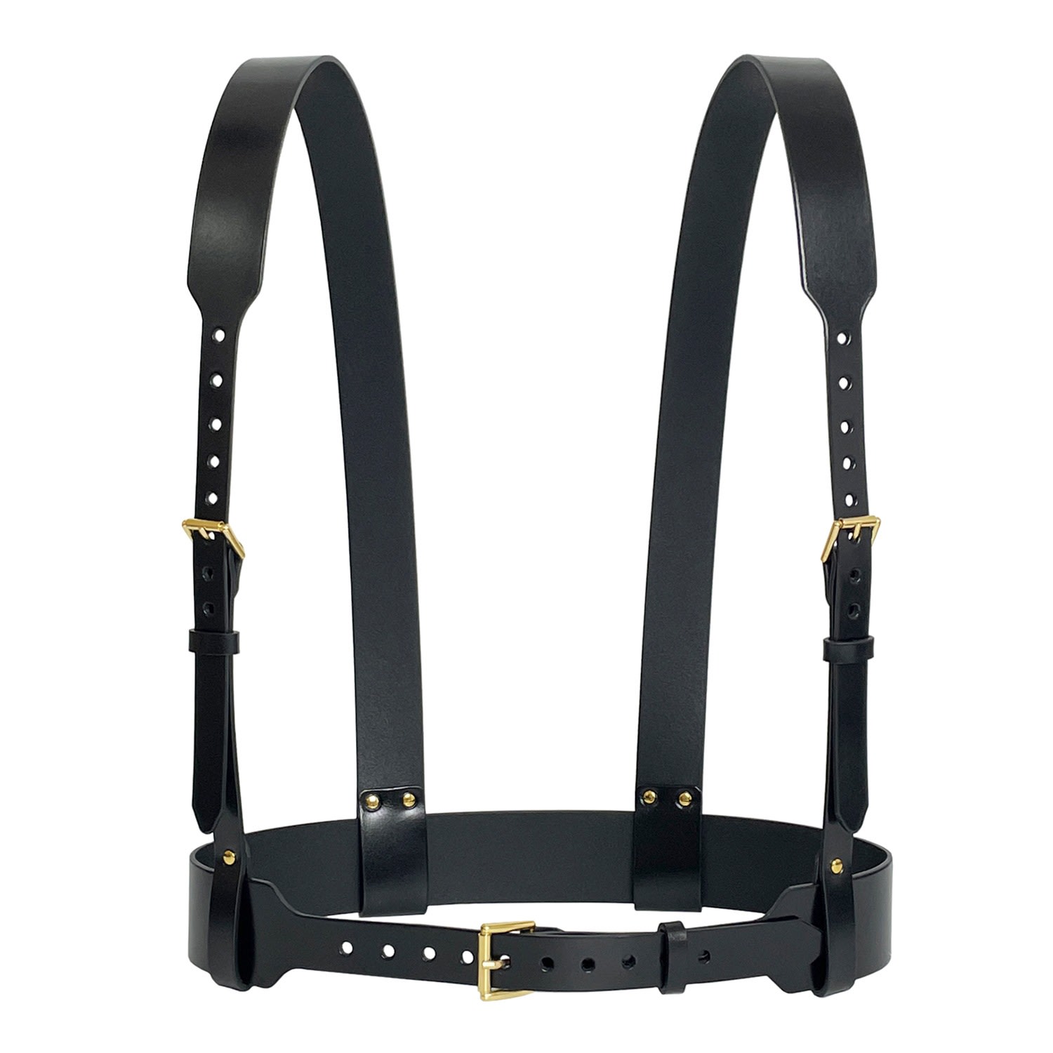 Women’s Black Ceremony Leather Harness Extra Large Haute Cuir