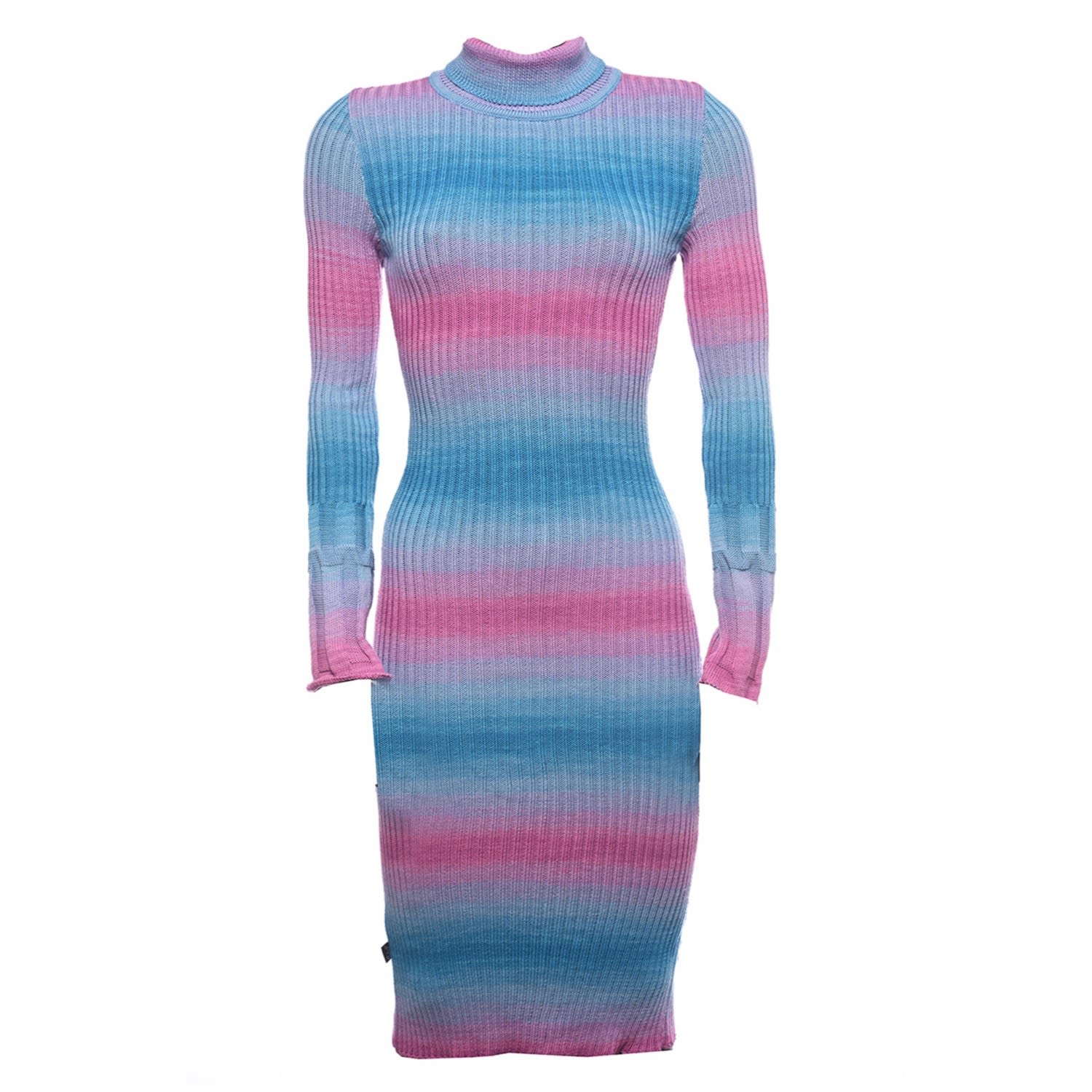 Women’s Blue / Pink / Purple Mirci Turtleneck Dress Pink-Sea One Size Süel Knitwear