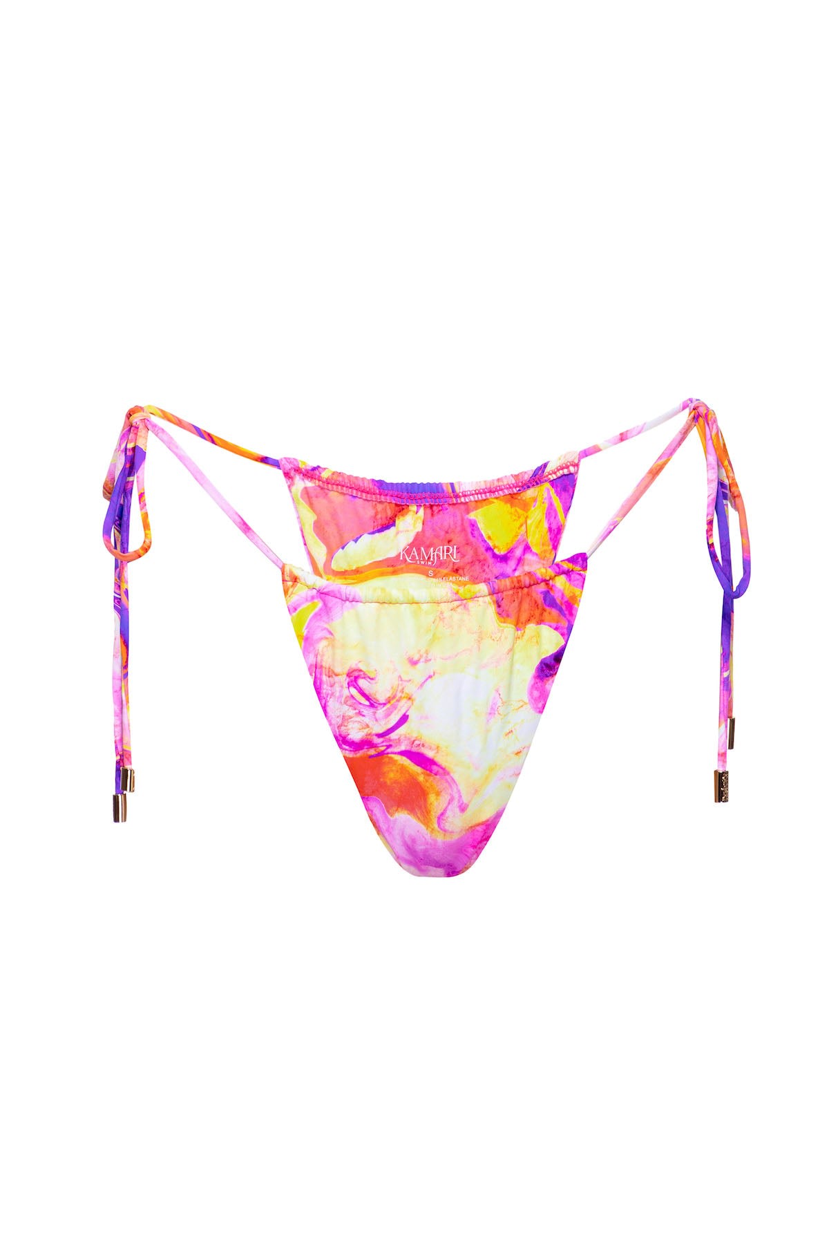 Women’s Pink / Purple Capri String Tie Bikini Bottom Extra Large Kamari Swim Llc