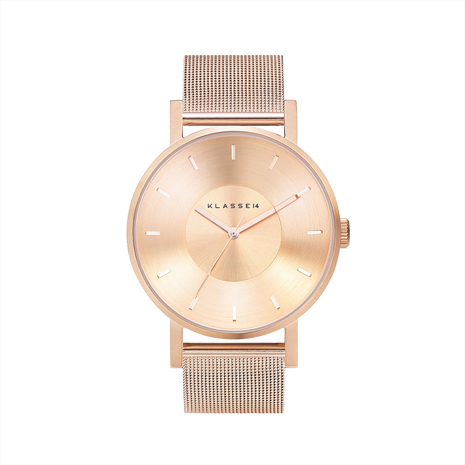 Men’s Volare Rose Gold With Mesh Band 42Mm Klasse14