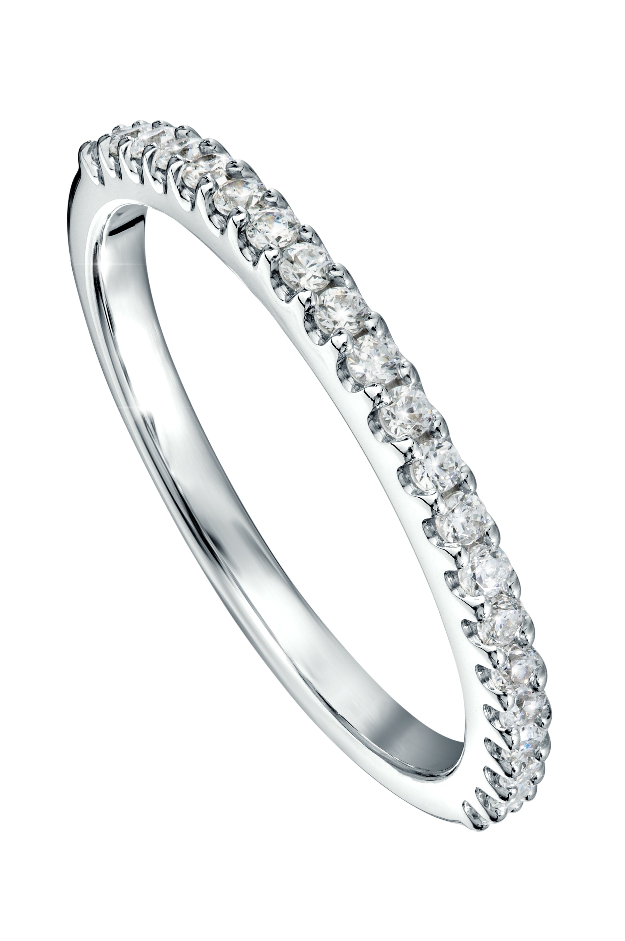 Women’s Silver Odette White Gold Lab Grown Diamond Ring Created Brilliance