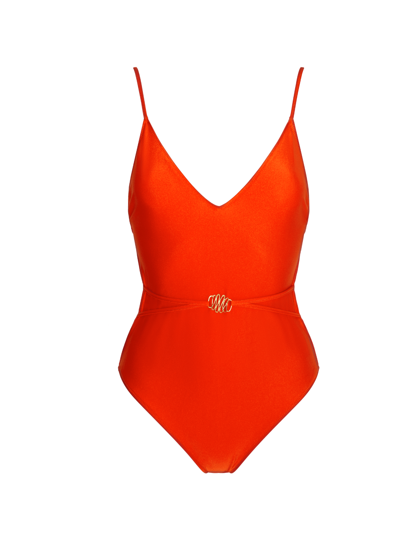 Women’s Yellow / Orange Siren Orange Deep Plunge Swimsuit Extra Small Bonbon Lingerie