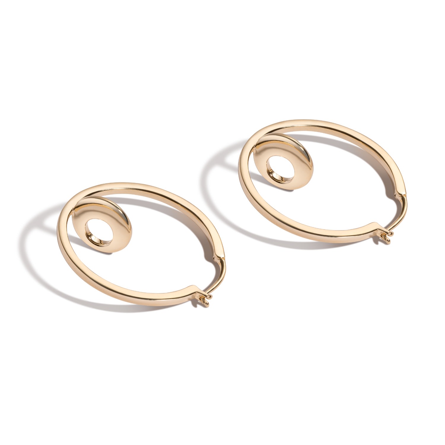 Women’s We Let Our Hair Down Earrings - 18K Gold Vermeil Hoop Earrings Lúdere