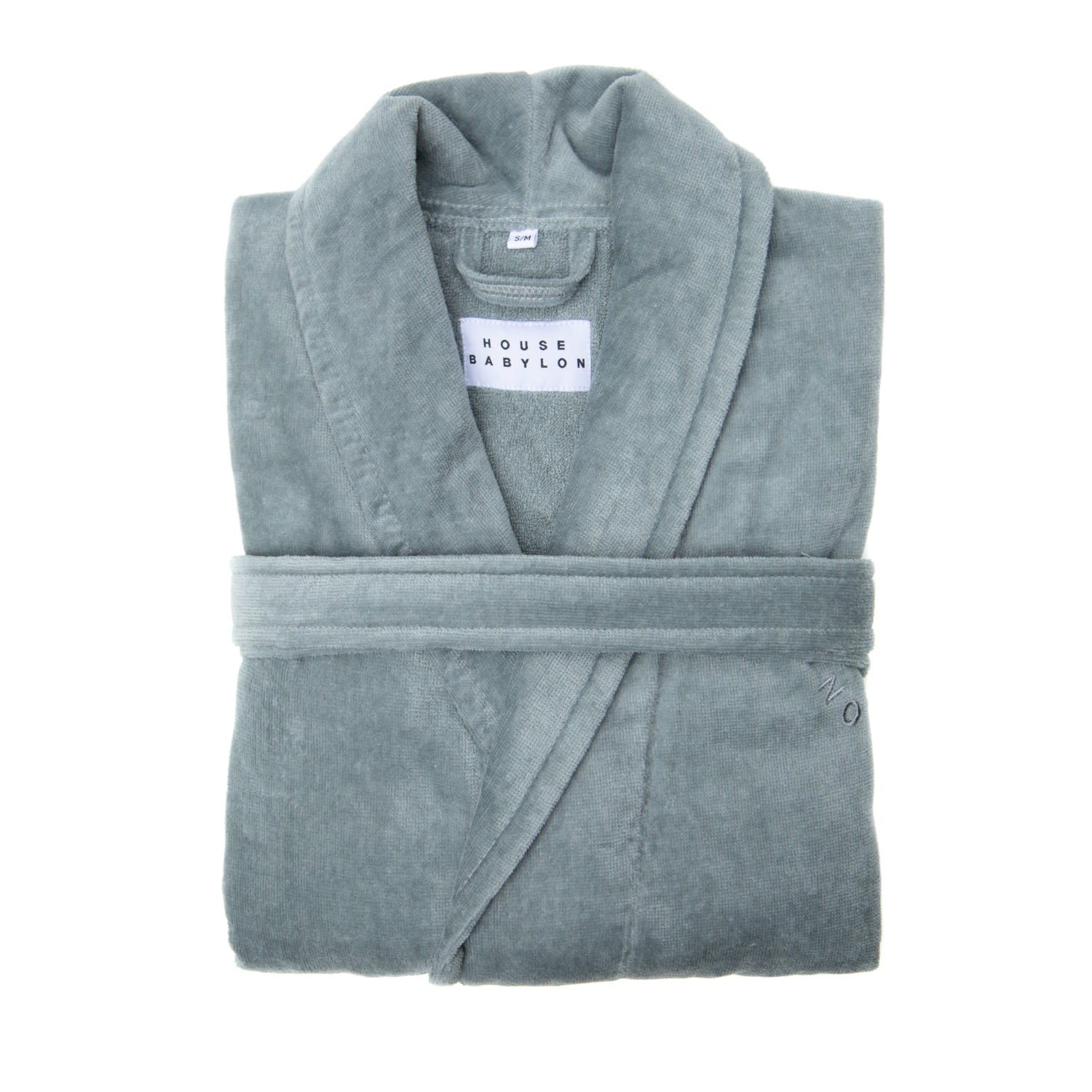 Bathrobe - Velour Grey Extra Large House Babylon