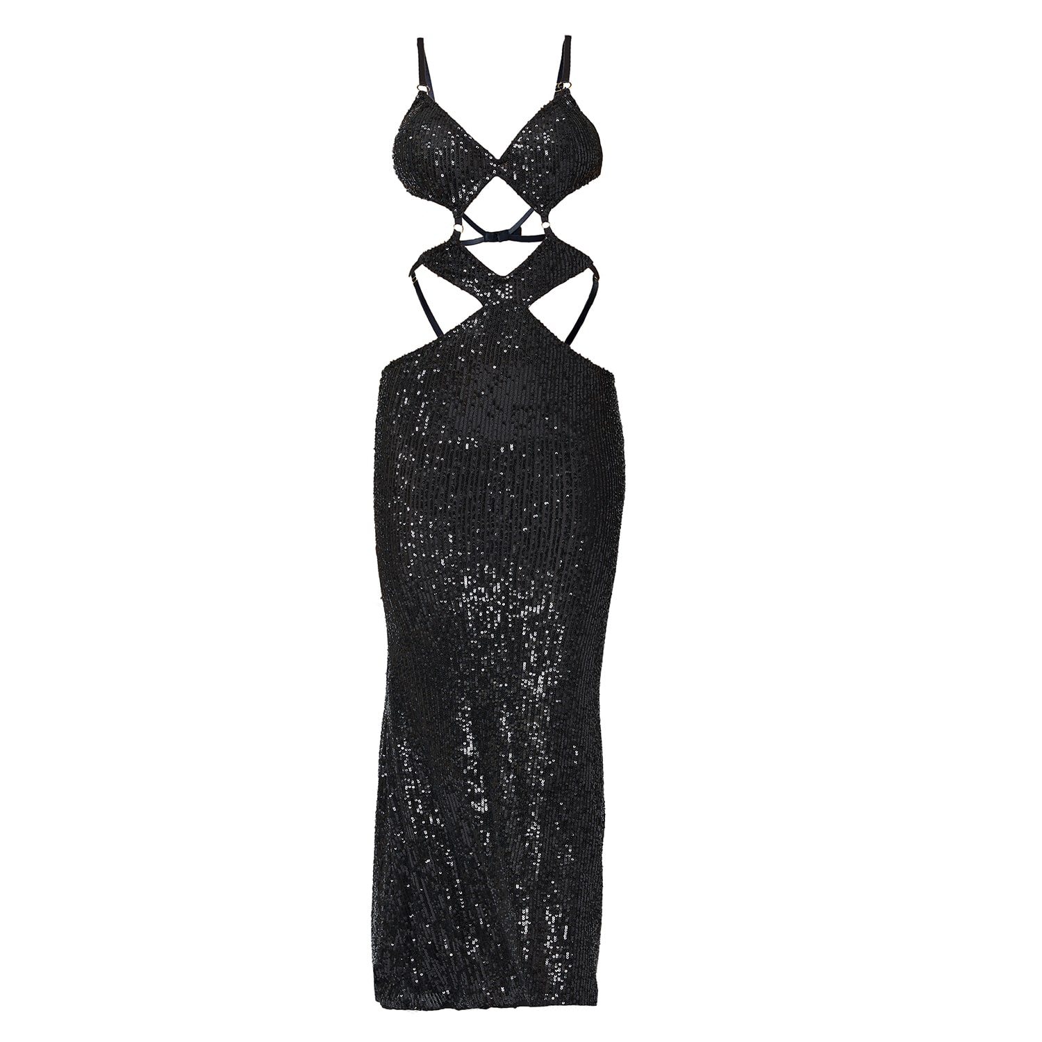 Women’s The Mariposa Maxi Dress - Black Sequin Small Bao Tranchi