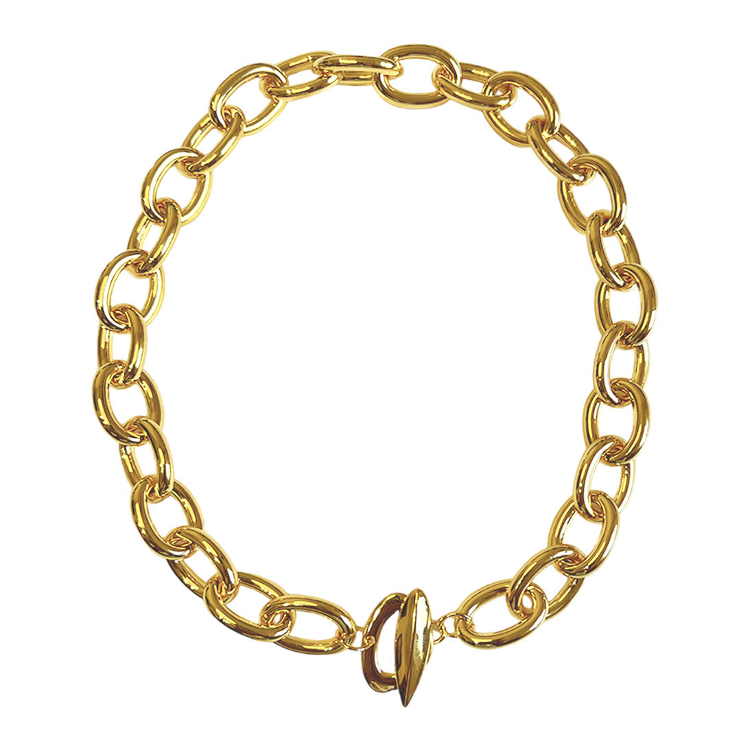 Women’s Gold Daphne Chunky Chain Link Necklace Syd and Pia Nyc