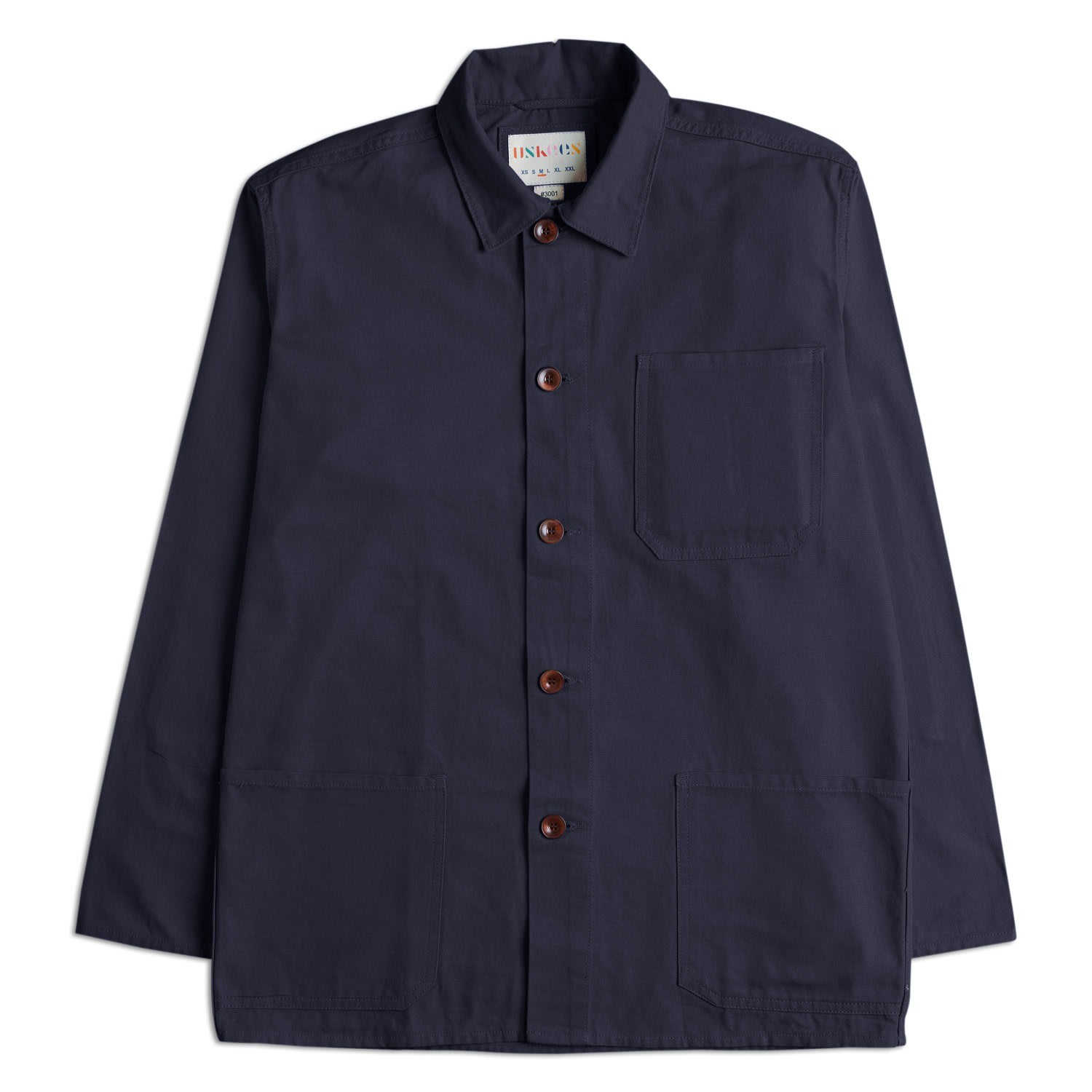 Men’s The 3001 Buttoned Overshirt - Midnight Blue Small Uskees