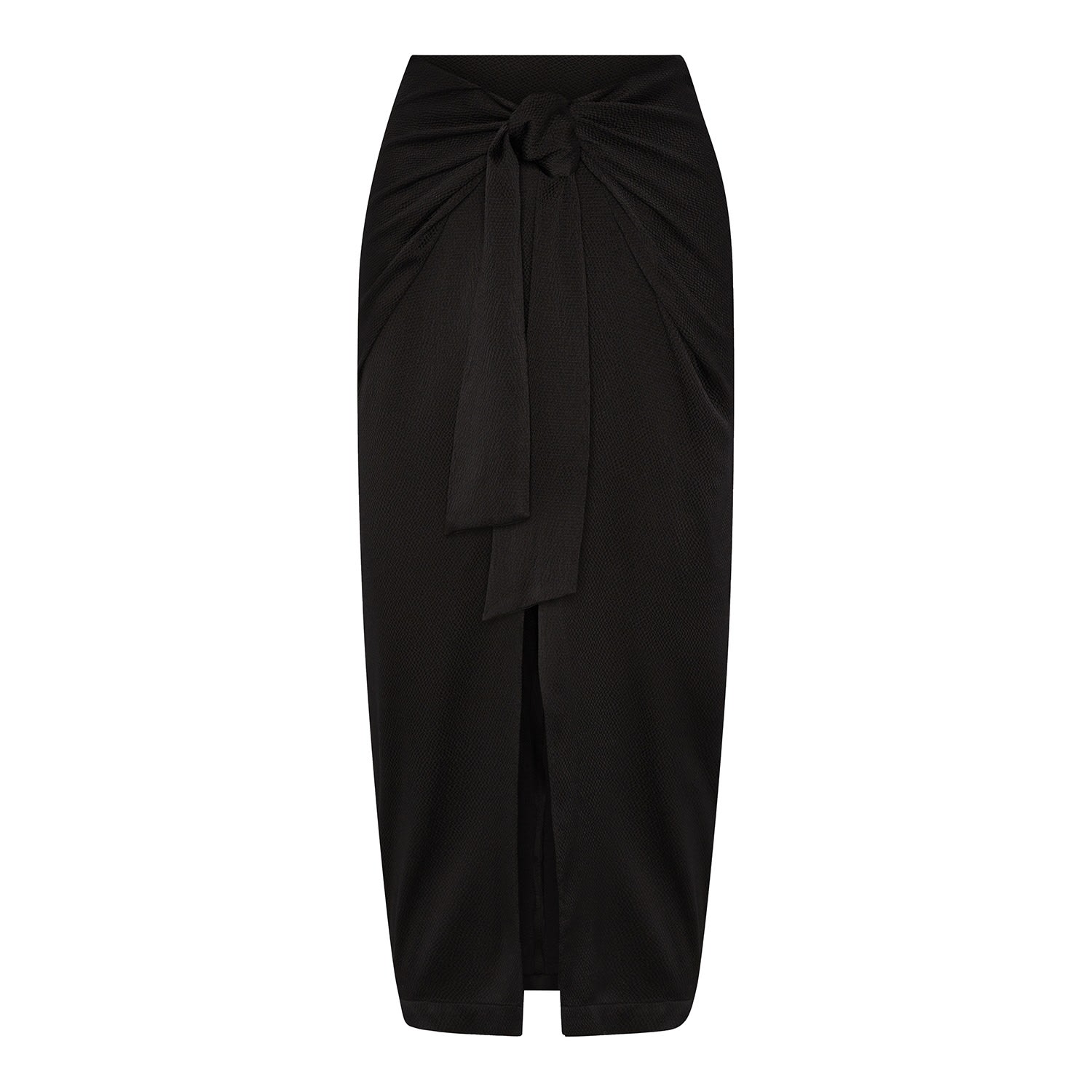 Women’s Talya Hammered Silk Skirt - Black Large The Summer Edit
