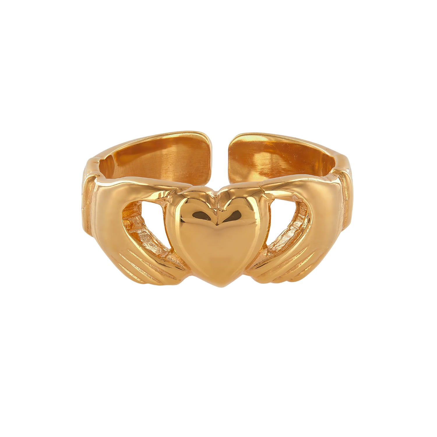 Women’s London Irish Adjustable Claddagh Ring Gold Plated Katie Mullally