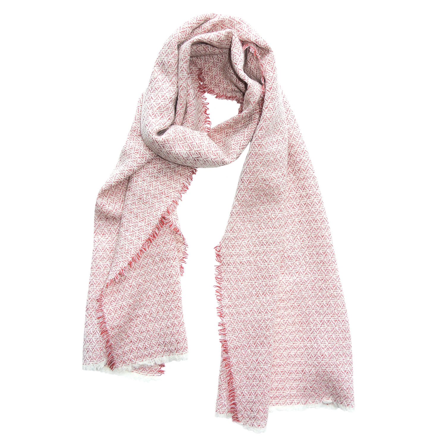 Women’s Rose Gold Silk Blend Wool Scarf Floral Pink Kelpman Textile