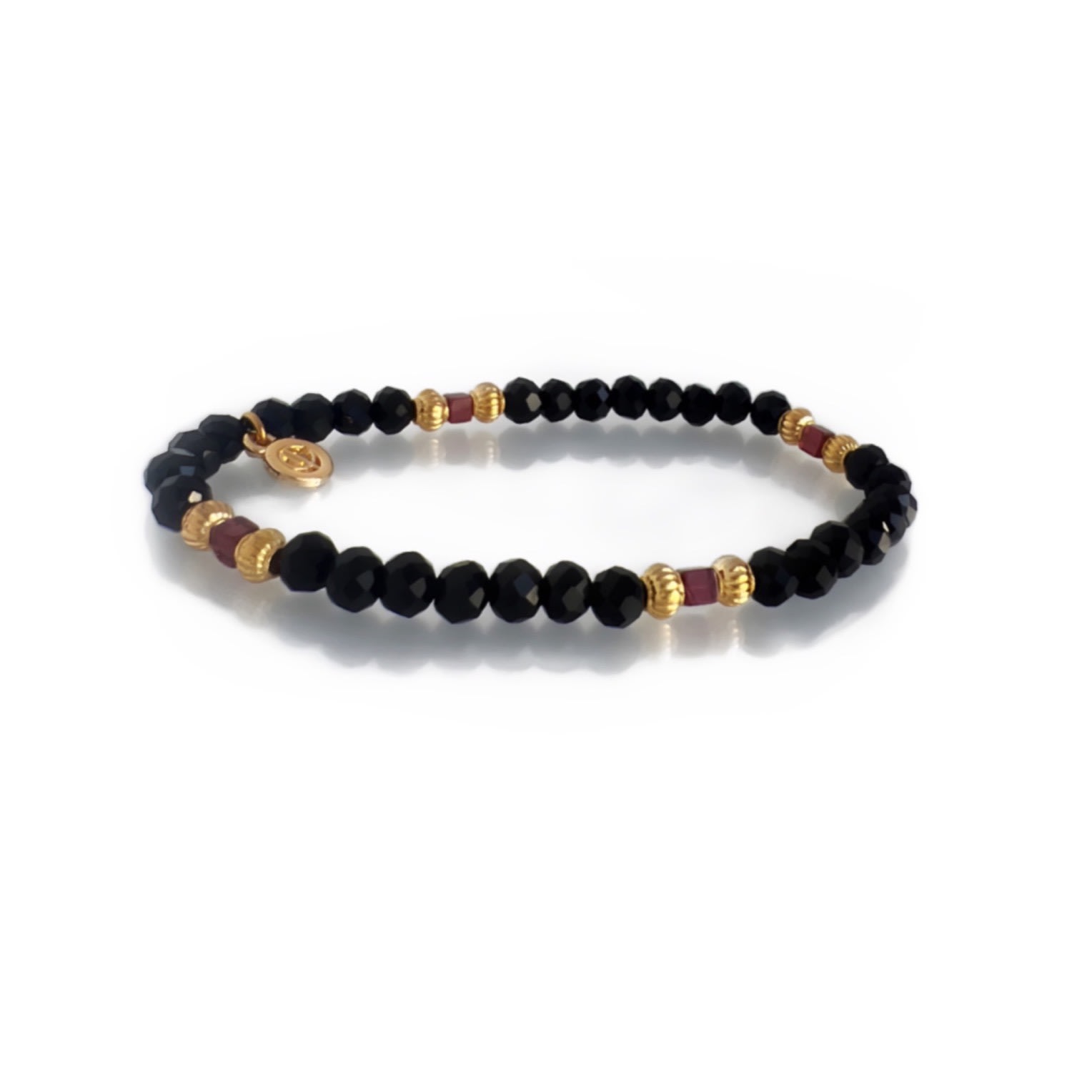 Women’s July Beaded Birthstone Bracelet Gold Cvlcha