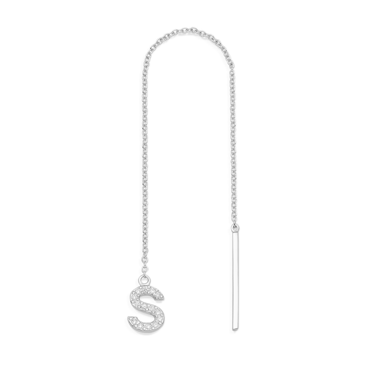 Women’s Joujou Diamond A-Z Dangling Drop - Silver Caye Joaillier