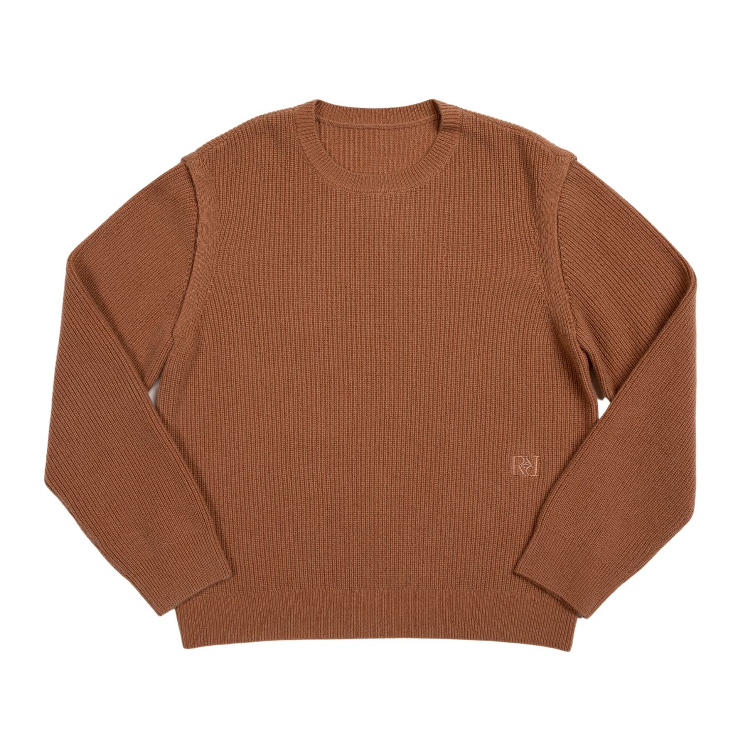Women’s Brown Convertible Cashmere Sweater - Toast Large Rest & Relax