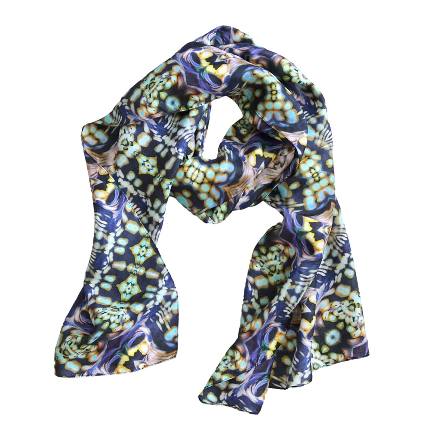 Women’s Silk Scarf Clamber One Size Benni Marine Designs