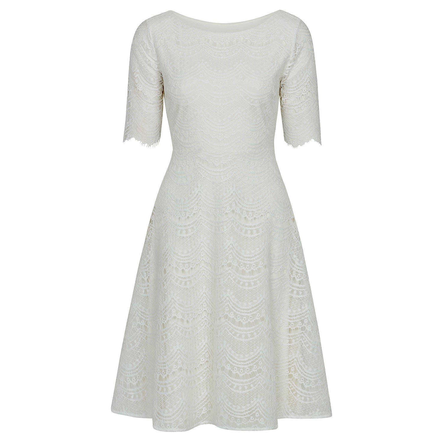Women’s White Evie Lace Wedding Dress In Ivory Lace S/M Alie Street London