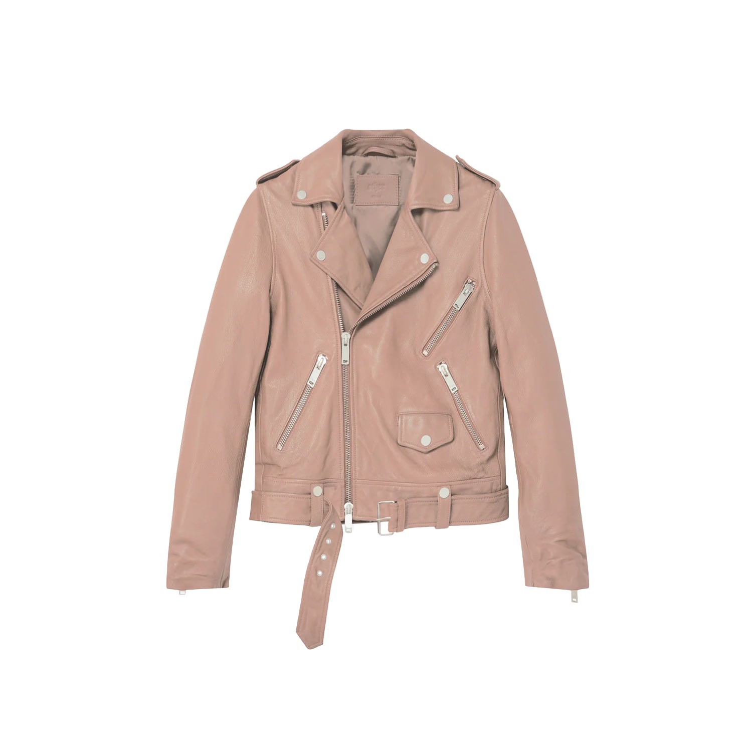 Women’s Pink / Purple The Deuce - Leather Biker Jacket - Pink Blush Extra Small OTHER UK