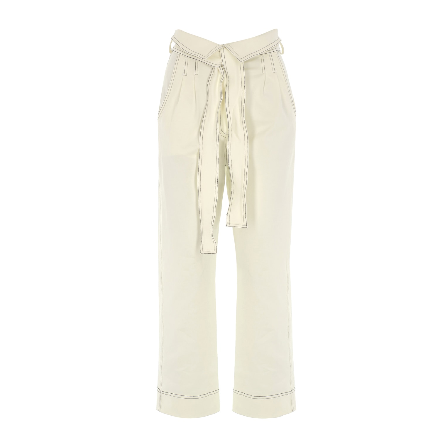 Women’s Seamy Trousers - White Extra Small Atölyeno6