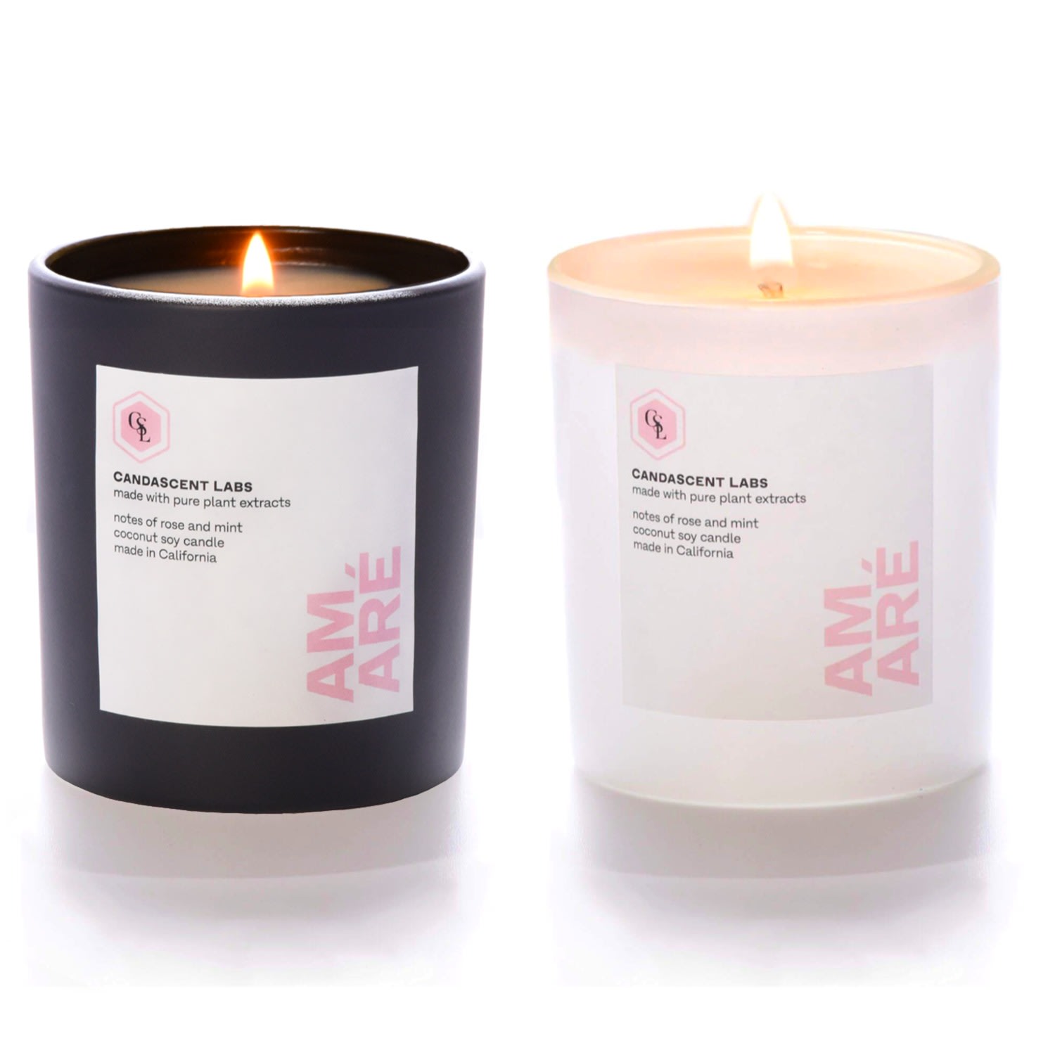 AmarÃ© ’To Love’ Bundle - Rose & Mint Candle Pair - Multicolour Candascent Labs