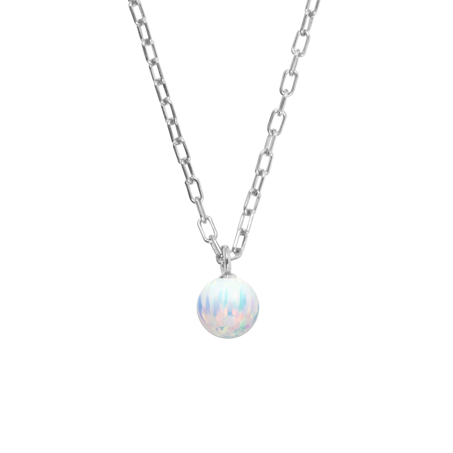 Women’s Opia Ice Opal Chain Pendant - Silver Ora Pearls