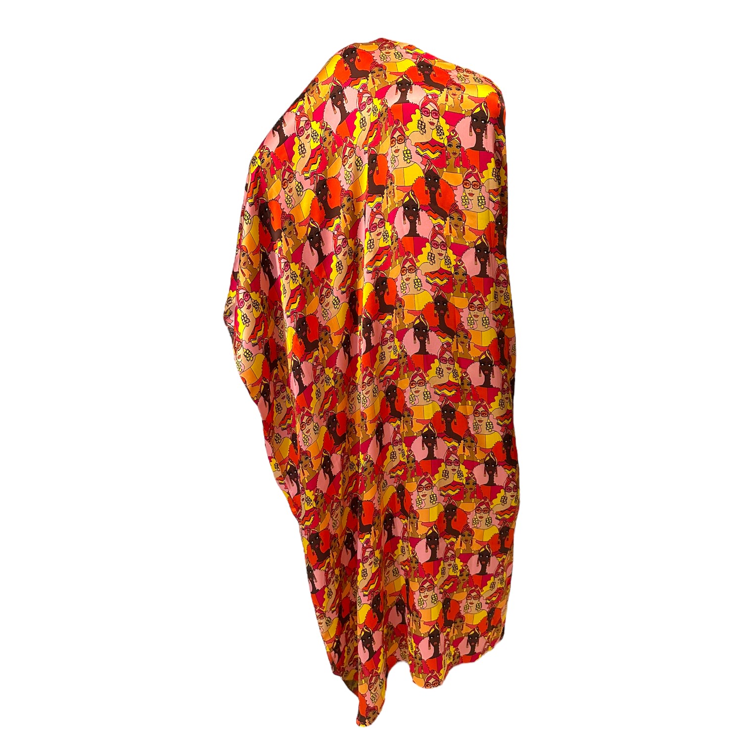 Yellow / Orange Lady Turbanista Flame Kaftan One Size Julia Clancey