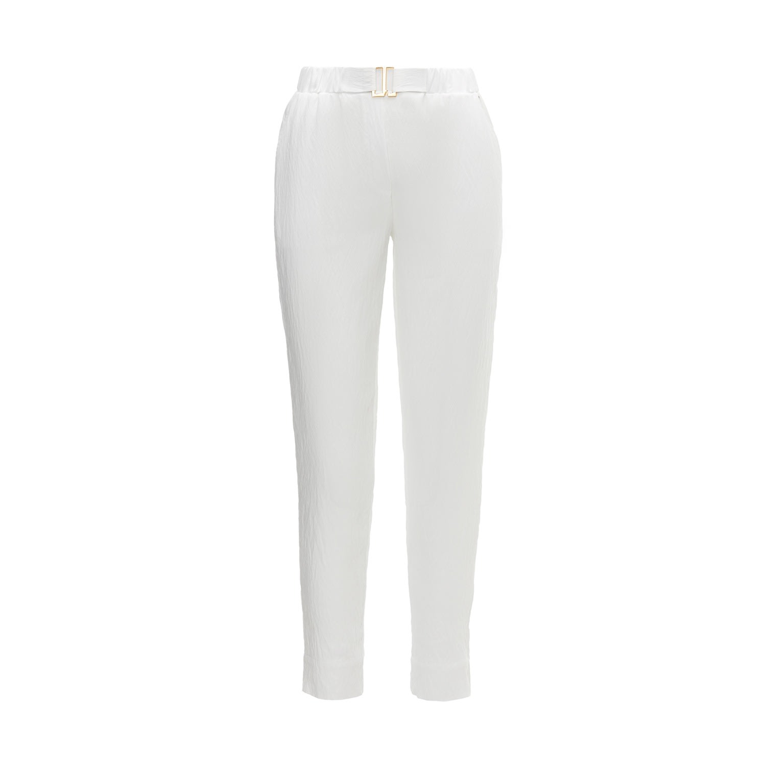 Women’s Belted Viscose Pants White Extra Small Nissa