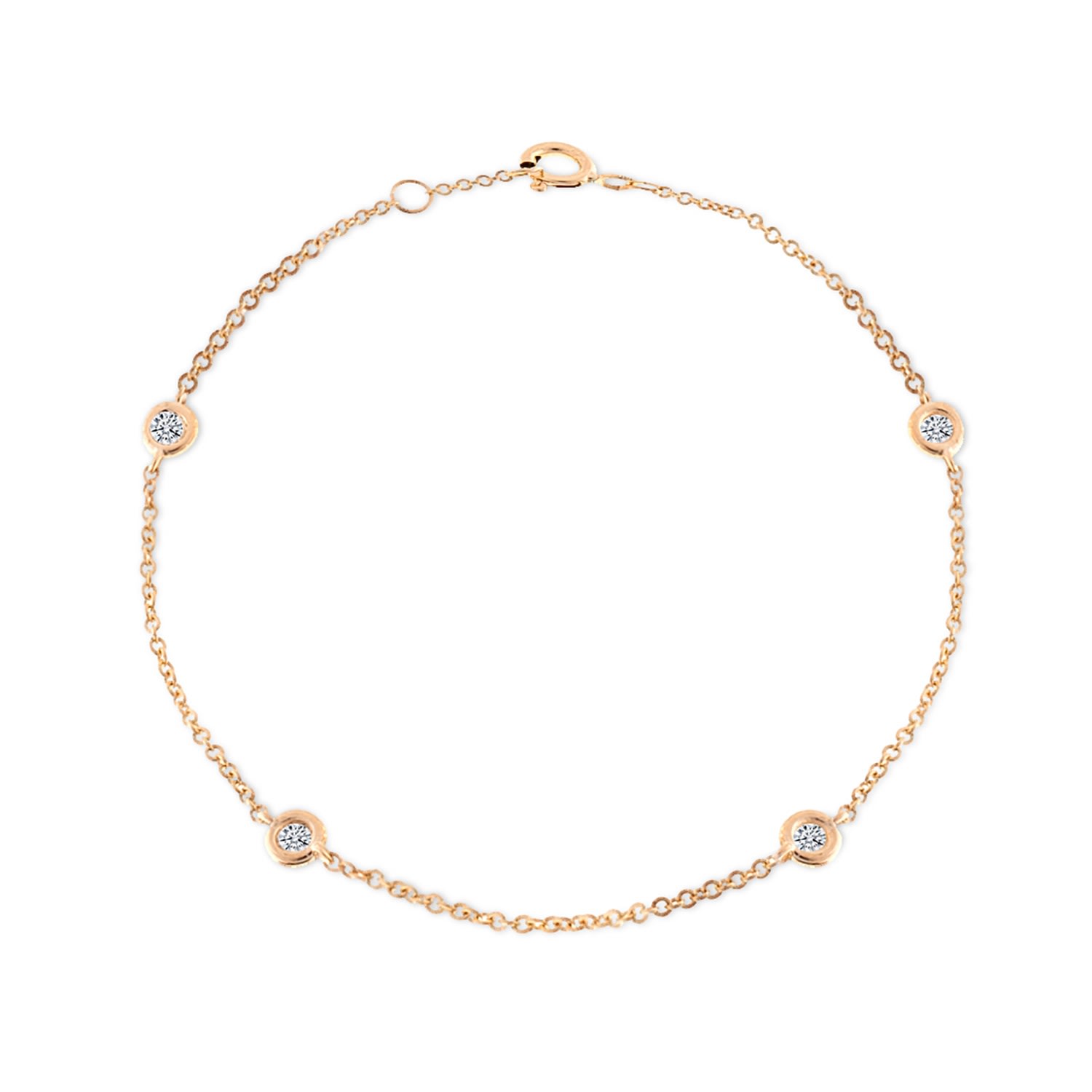 Women’s Gold Essential Diamond Bezel Bracelet Caye Joaillier