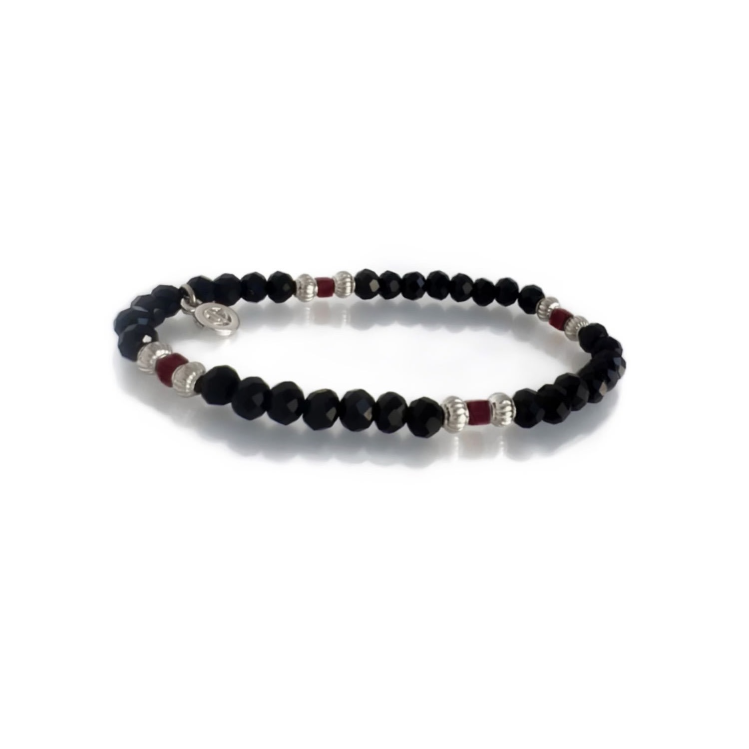 Women’s January Beaded Birthstone Bracelet Silver Cvlcha