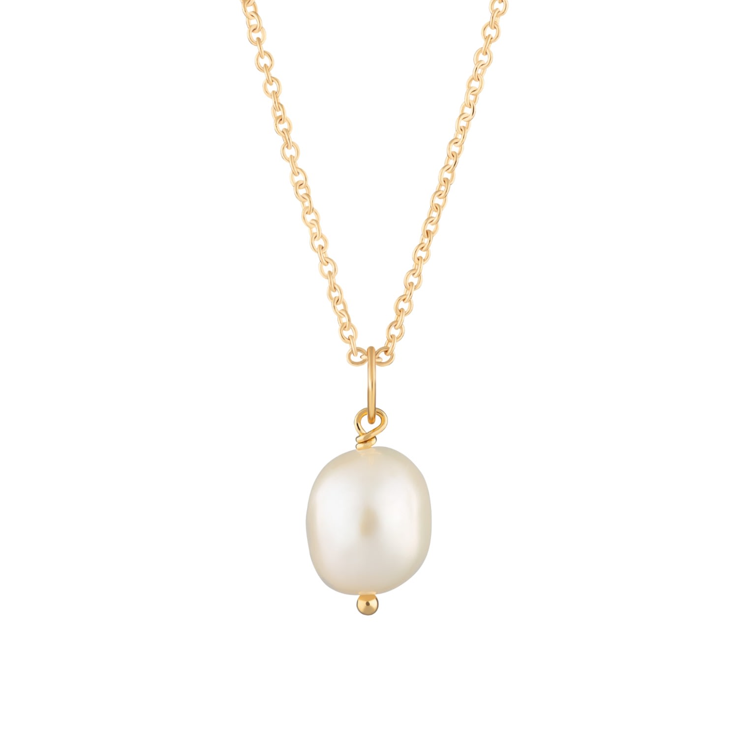 Women’s Gold Baroque Pearl Necklace With Slider Clasp Scream Pretty